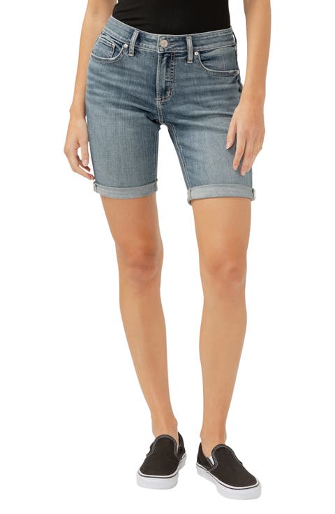 Elyse Curvy Denim Bermuda Shorts