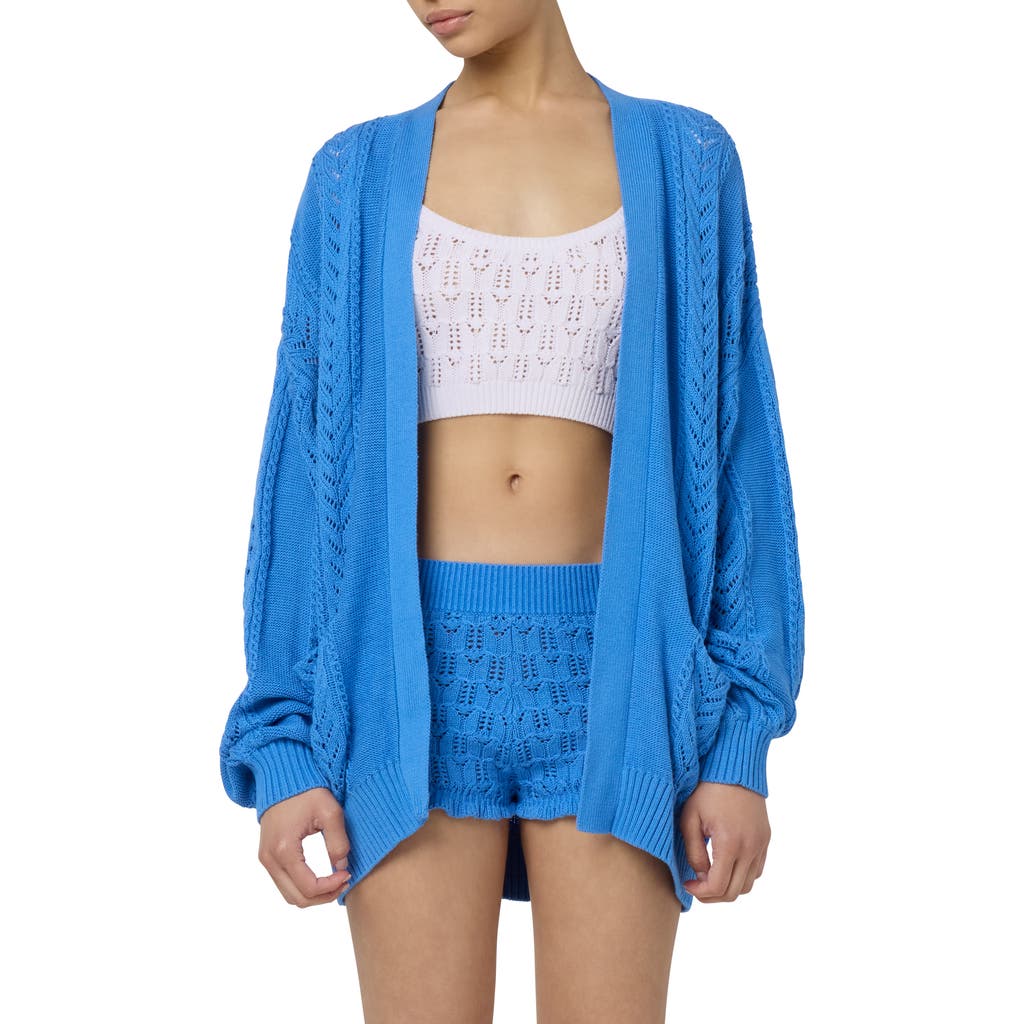 Florence By Mills Pointelle Stitch Cardigan In Regatta