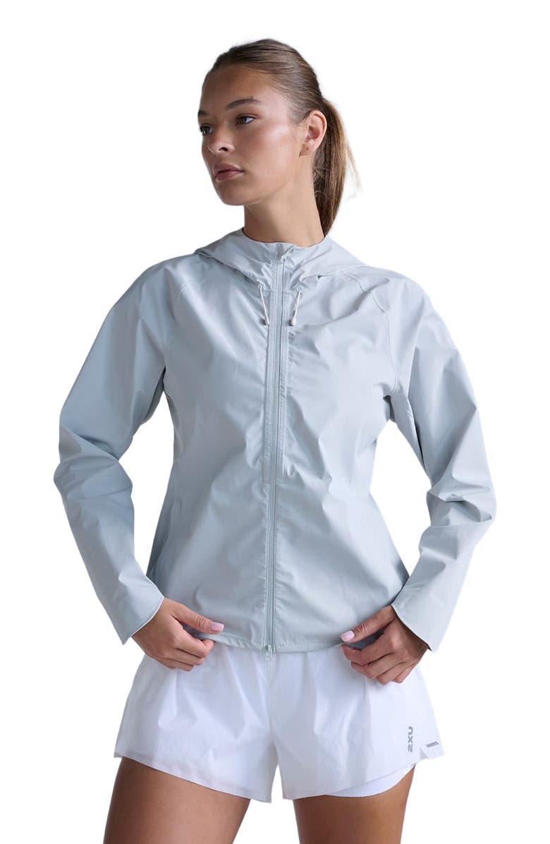 2XU Ignition Shield Waterproof Jacket, Main, color, Harbor Mist/Silver Reflective
