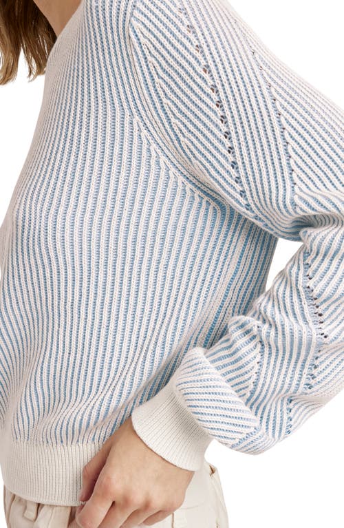 Splendid Ashlyn Rib Cotton Sweater In Moonstone/star