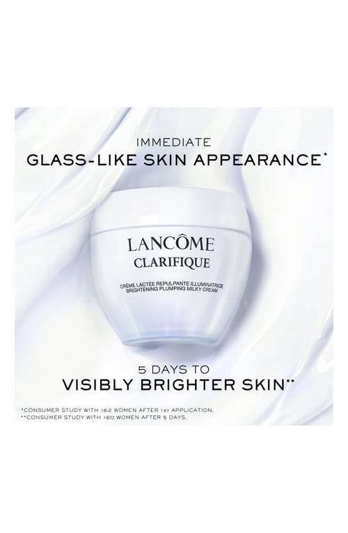 Lancôme Clarifique Milky Brightening & Plumping Face Cream In Transparent
