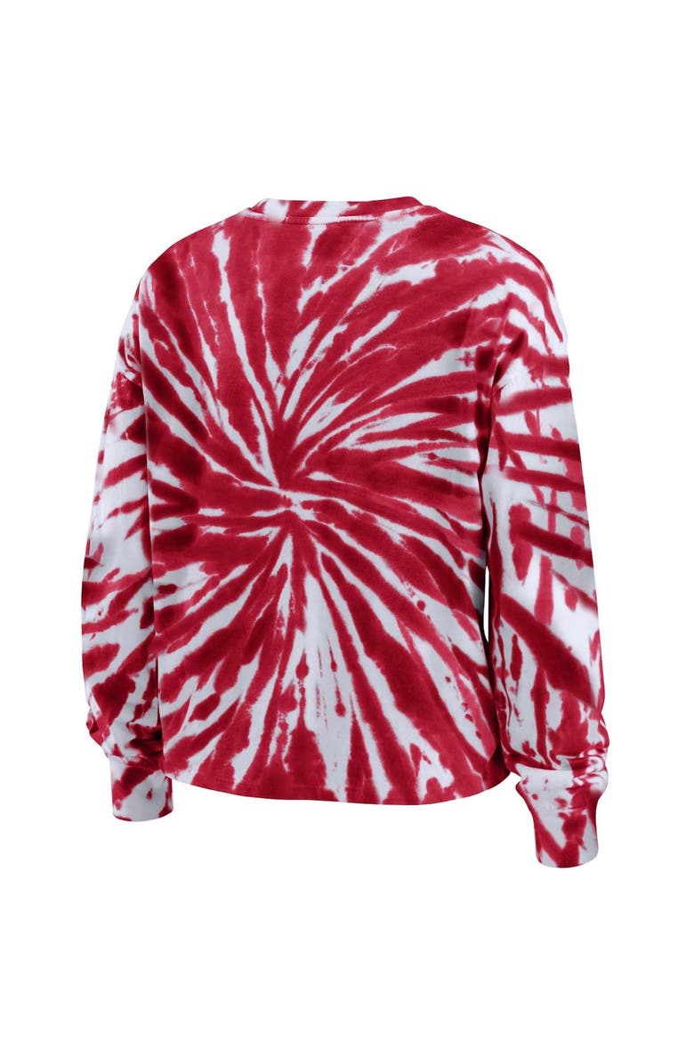 WEAR by Erin Andrews Women's WEAR by Erin Andrews Scarlet Nebraska Huskers Tie-Dye Long Sleeve T-Shirt, Alternate, color,