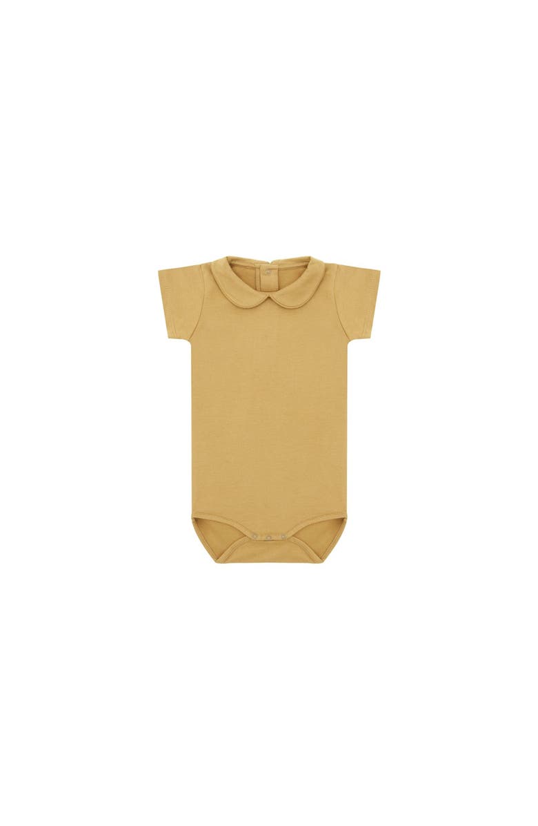 Vild House of Little SS Organic Cotton Collared Bodysuit, Main, color, Clever Camel