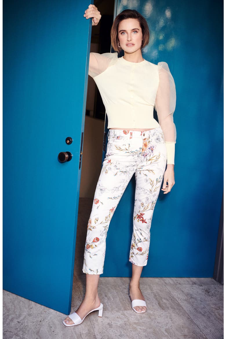 JEN7 Print Crop Skinny Pants, Alternate, color, SKETCHED WATERCOLOR