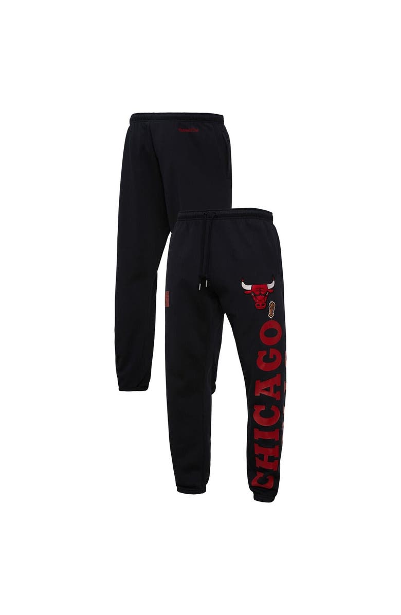 Mitchell & Ness Men's Mitchell & Ness Black Chicago Bulls Hardwood Classics Team Origins Pants, Main, color, 