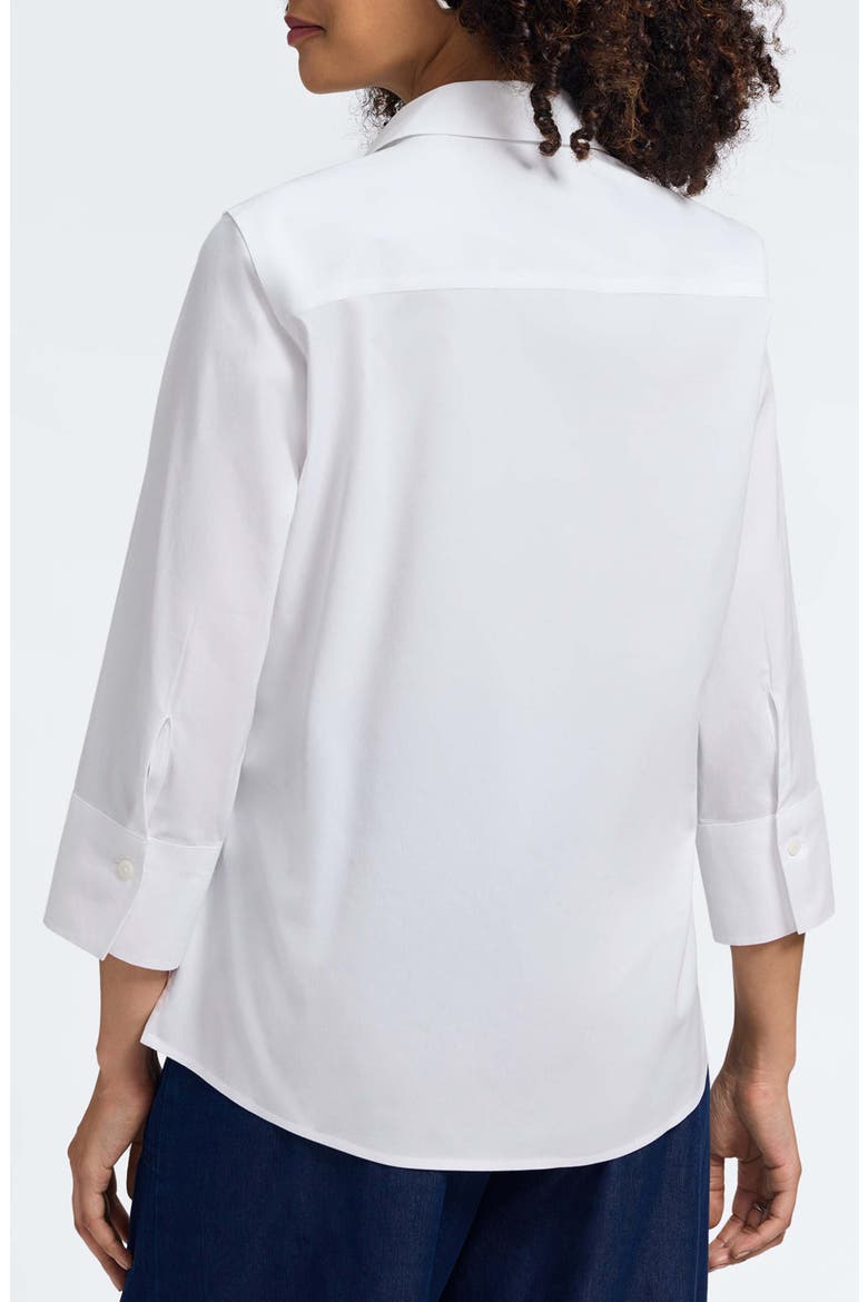 Mary Button-Up Blouse, Alternate, color, WHITE