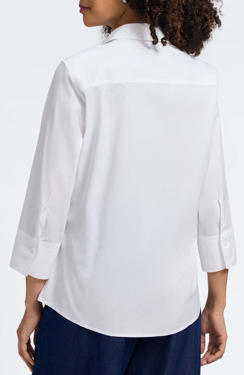 Foxcroft Mary Button-Up Blouse, Alternate, color, White