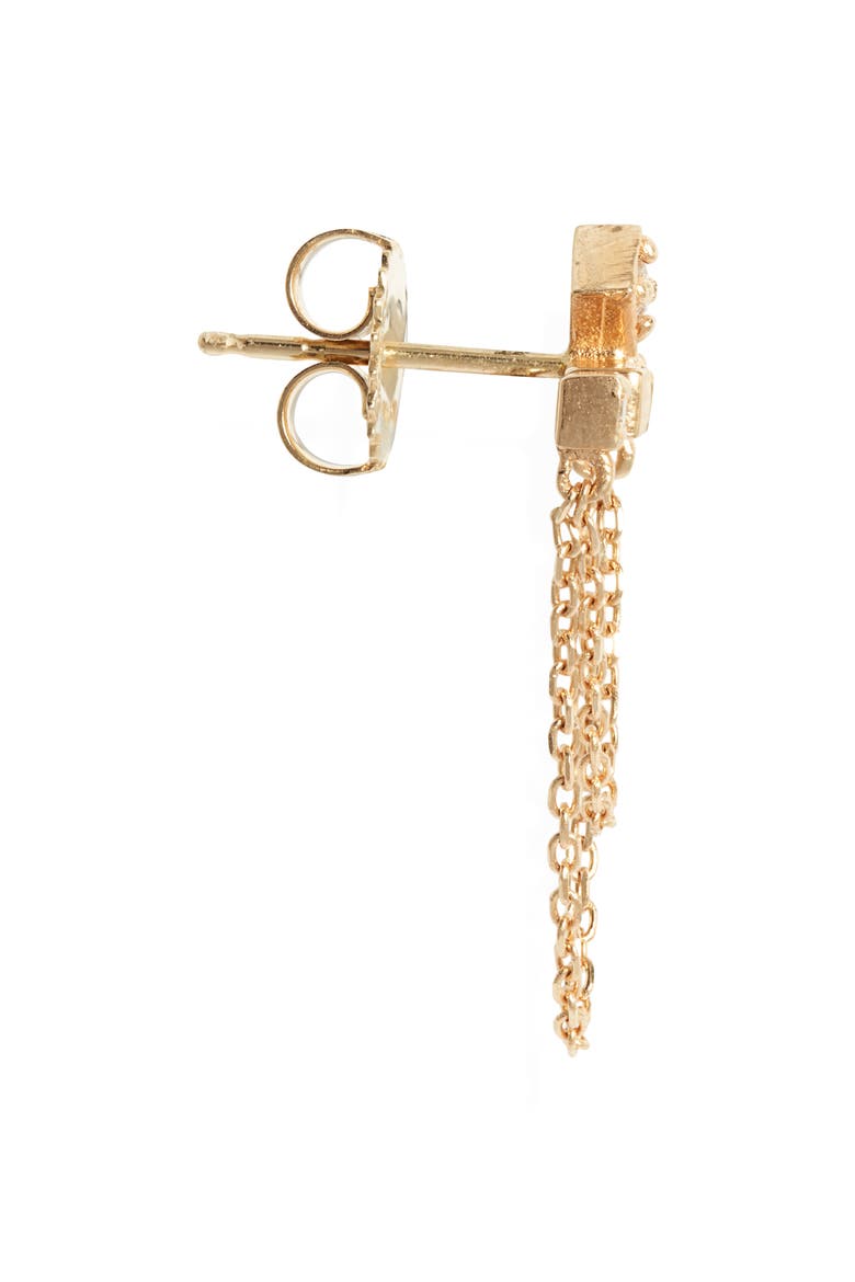 Cléo Bar Chain Drop Earrings, Alternate, color, YELLOW GOLD