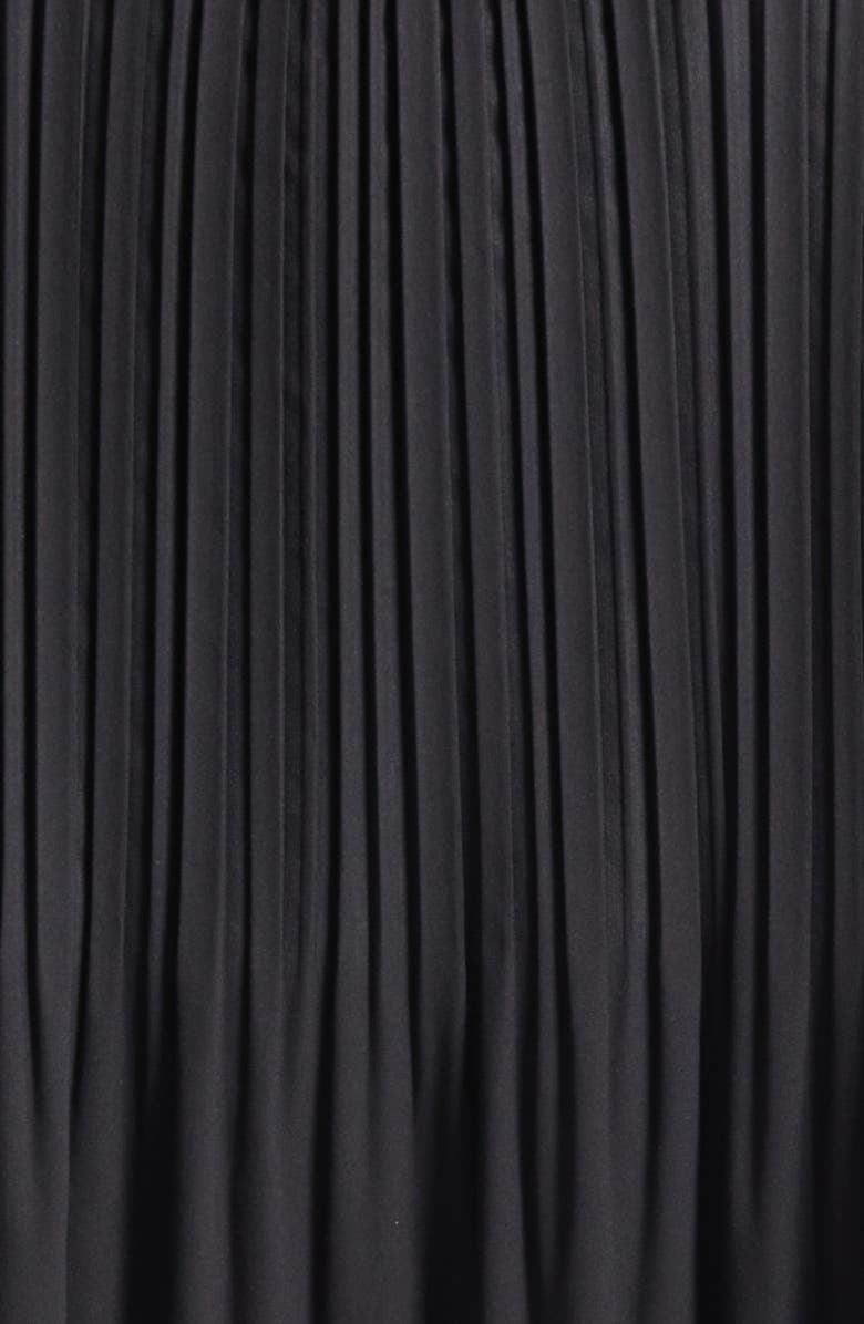 Pleats Please Issey Miyake Pleated Double Breasted Jacket, Alternate, color, Black