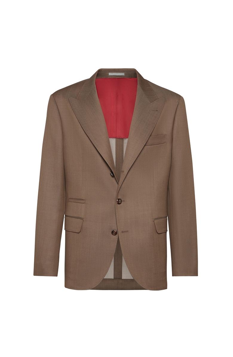 Brunello Cucinelli Blazer with large peak lapel, Main, color, Bark