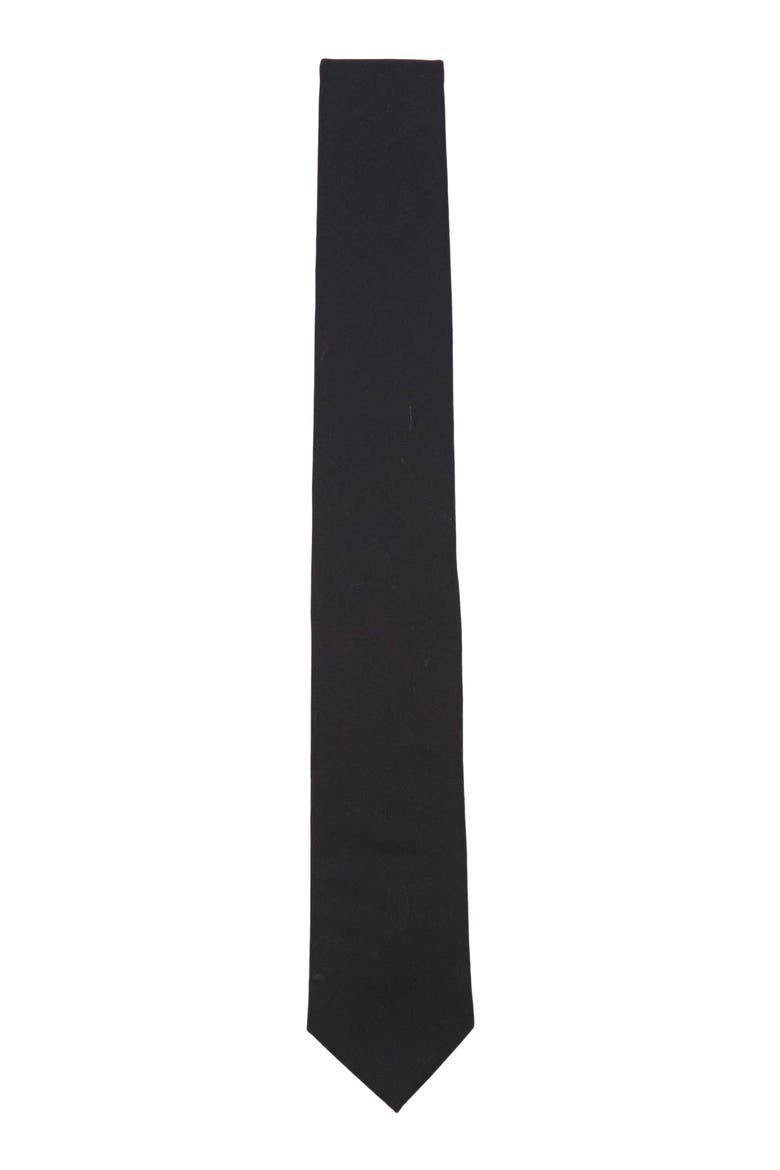 Taddeo Merino Wool Tie, Main, color, Black