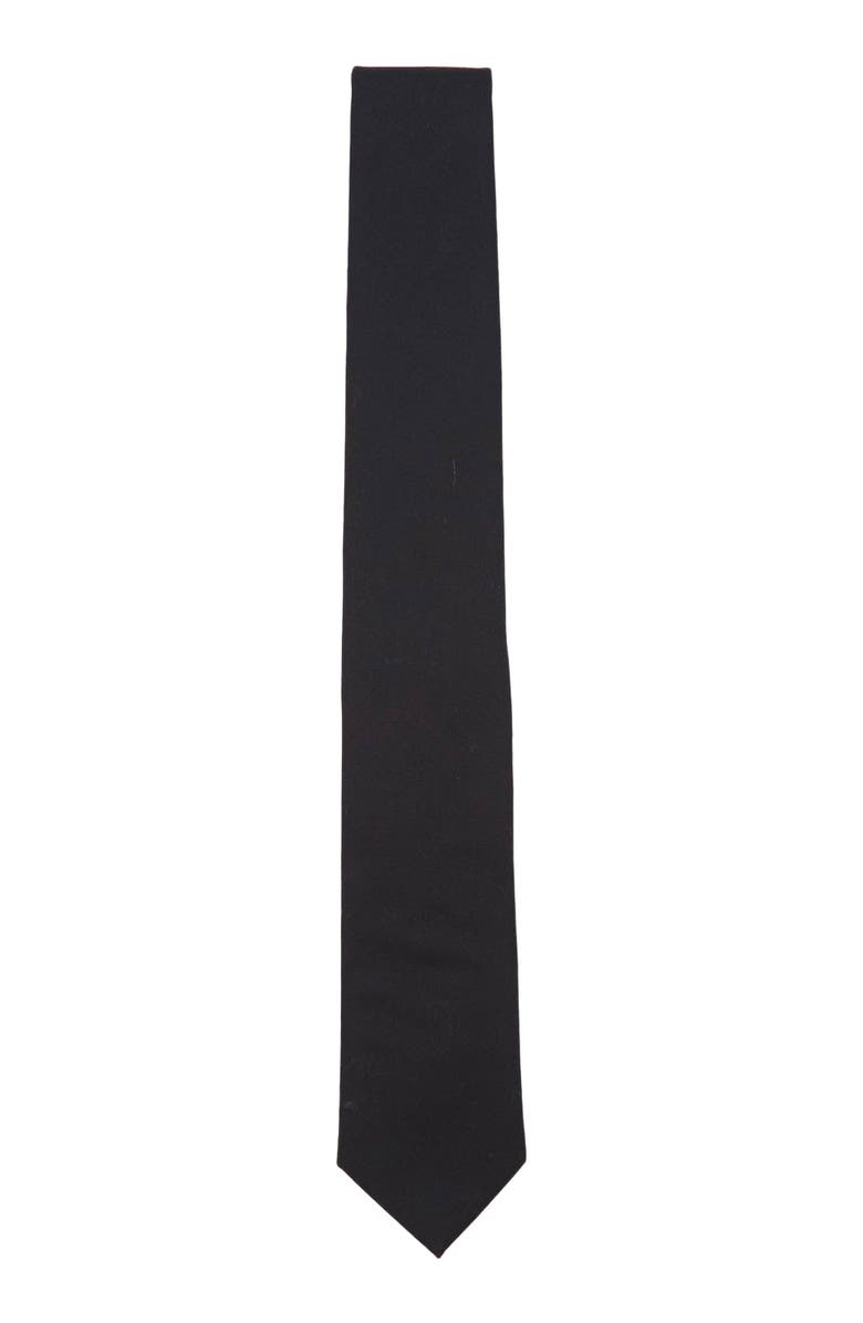Lords of Harlech Taddeo Merino Wool Tie, Main, color, Black