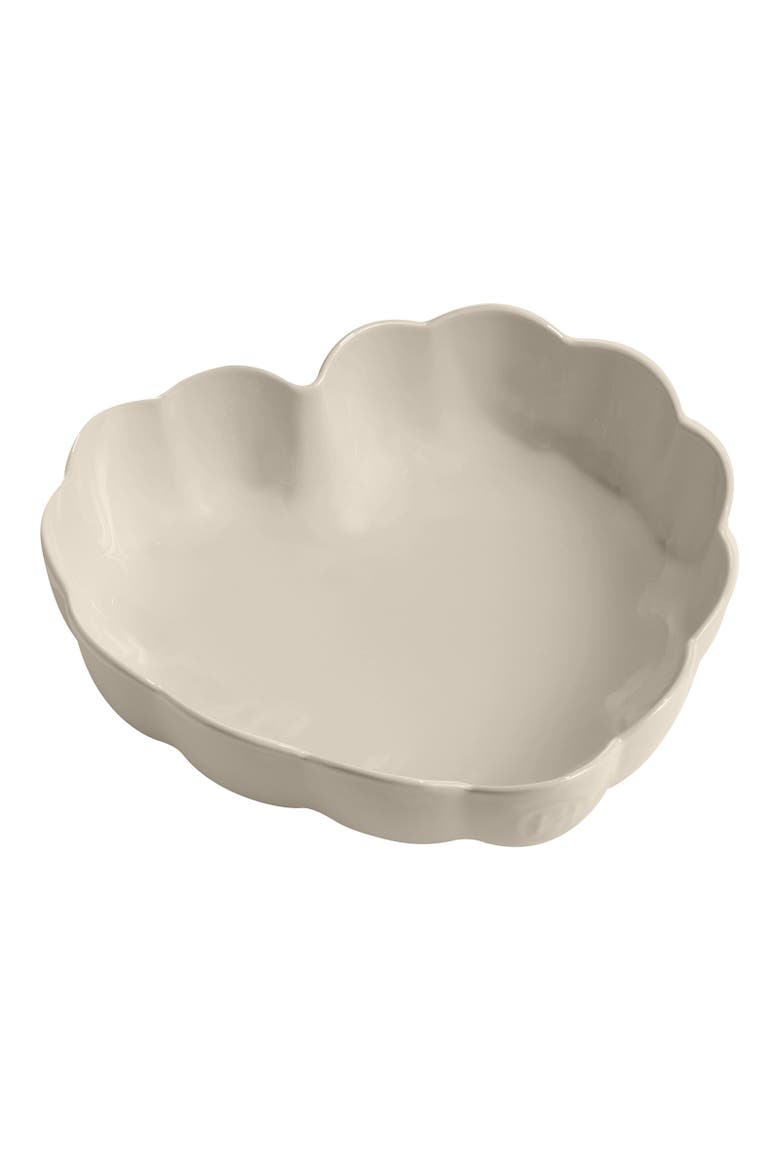 Madeleine Heart Shaped Cake Dish, Alternate, color, Clay