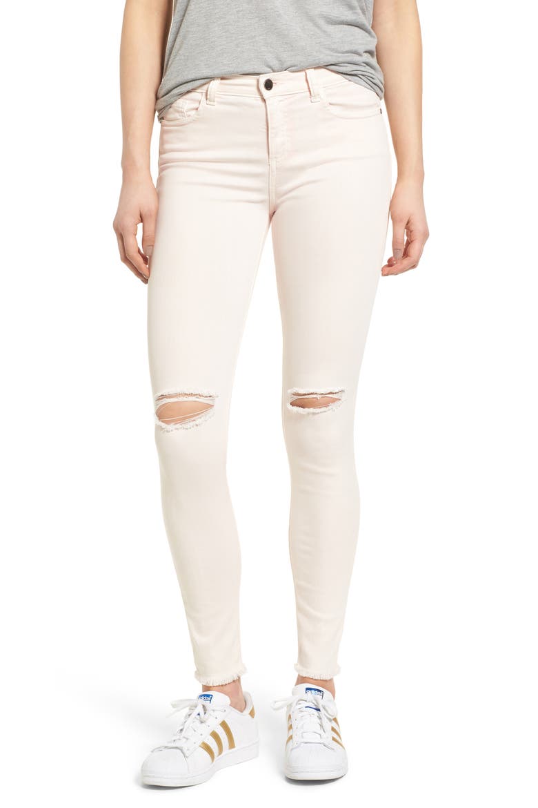 Ripped Skinny Jeans, Main, color, BLUSH