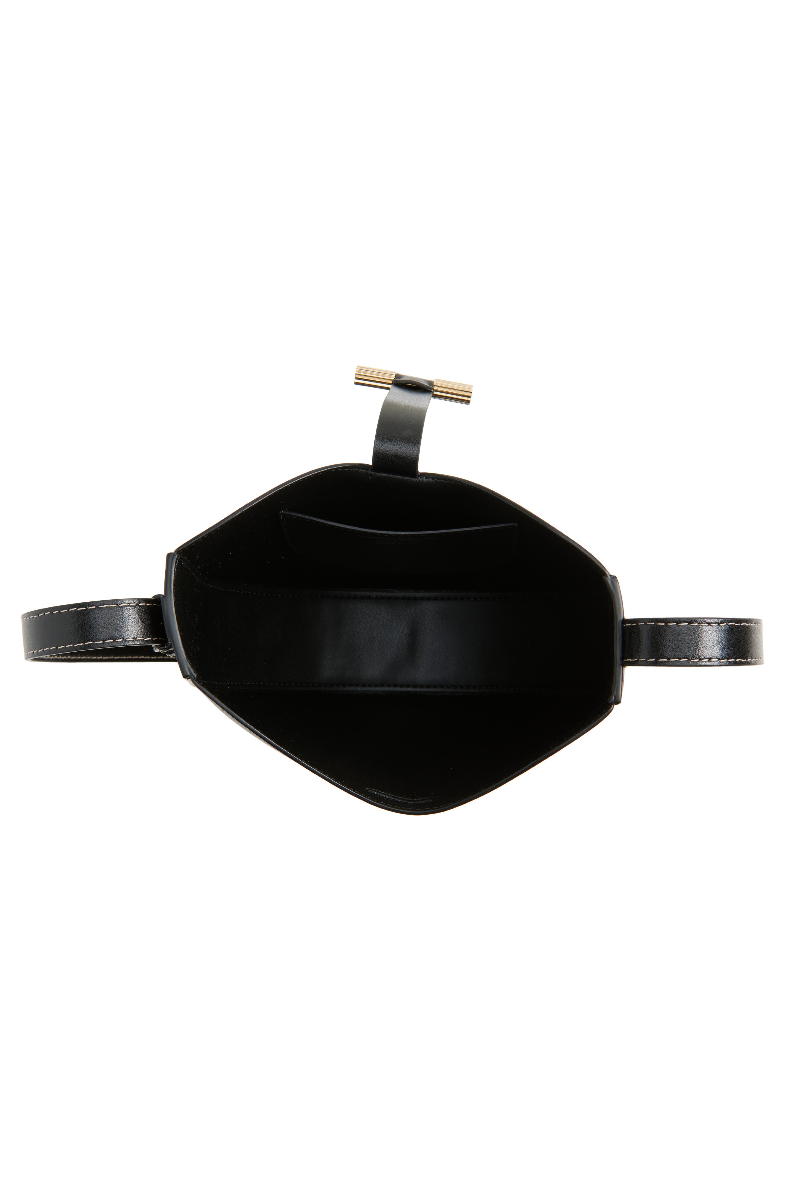 Victoria Beckham Dia Leather Crossbody, Alternate, color, Black