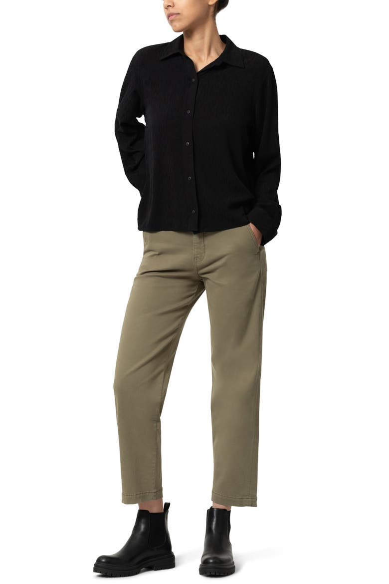 Lauren Twill Straight Leg Ankle Pants, Alternate, color, DUSKY CASUAL TWILL