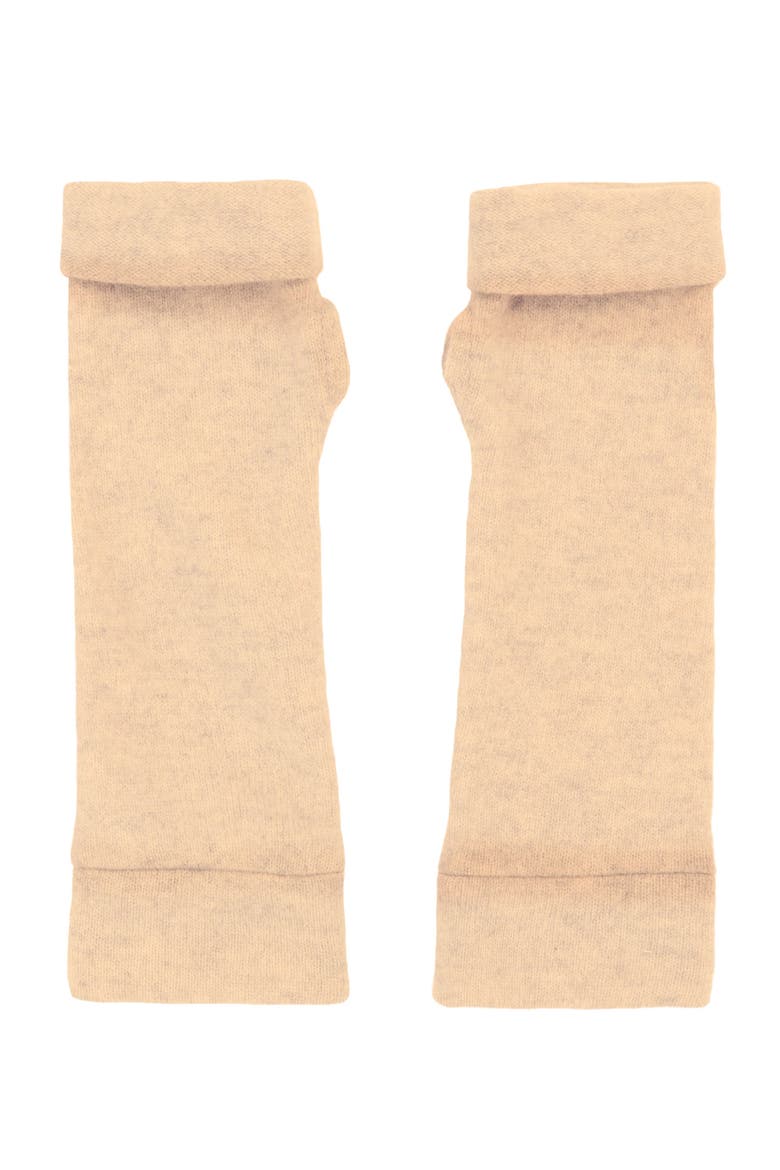 Cashmere Fingerless Gloves, Main, color, Light Beige
