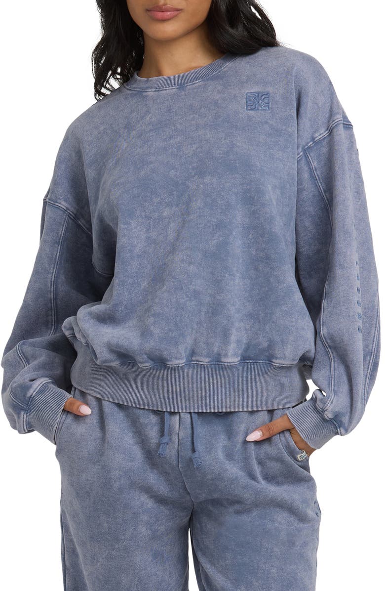 Billabong Kendal Saltwashed Fleece Sweatshirt, Alternate, color, Stone Blue