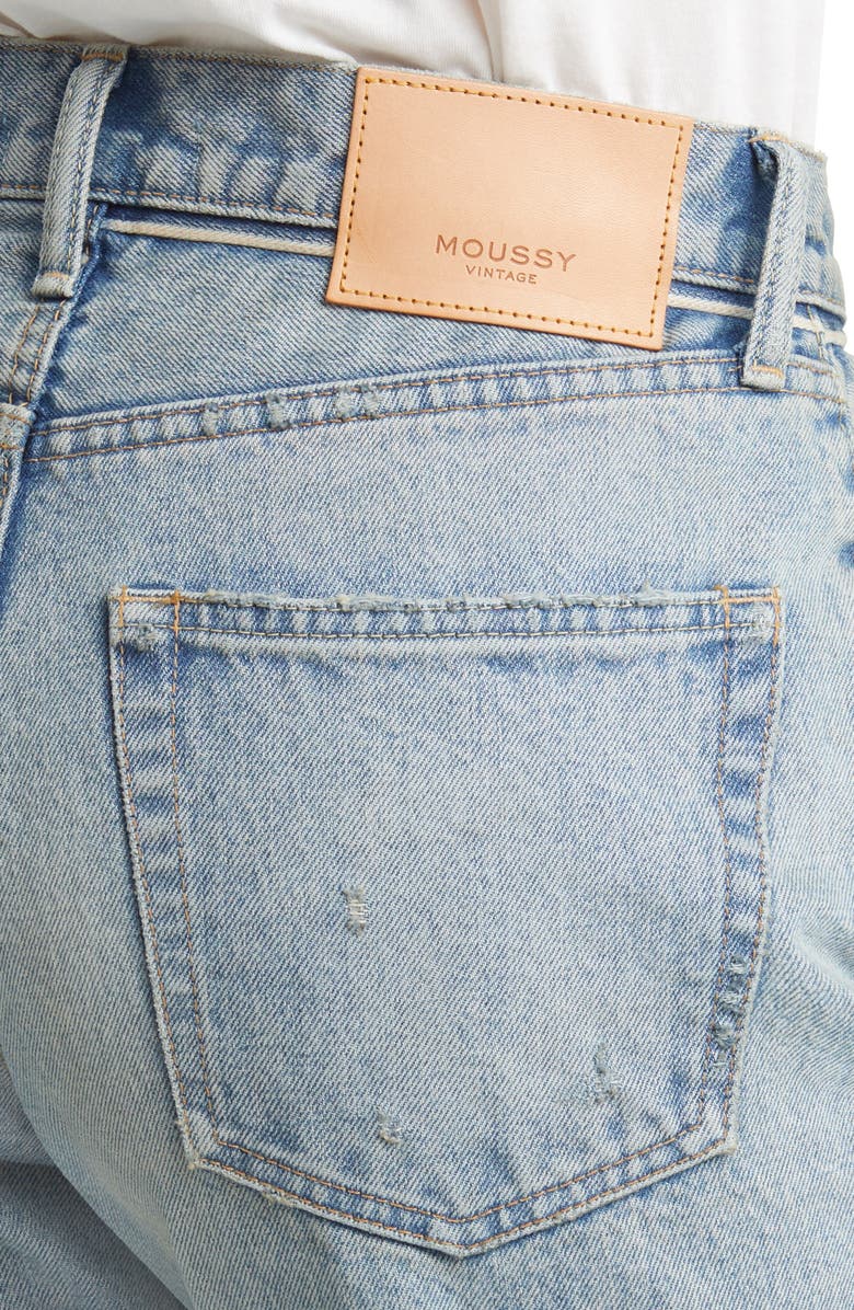 MOUSSY VINTAGE Neely Distressed High Waist Straight Leg Jeans, Alternate, color, 