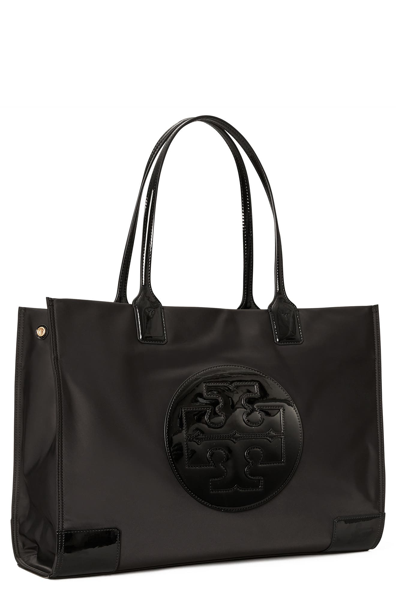 Tory Burch Ella Patent Nylon Tote, Alternate, color, 