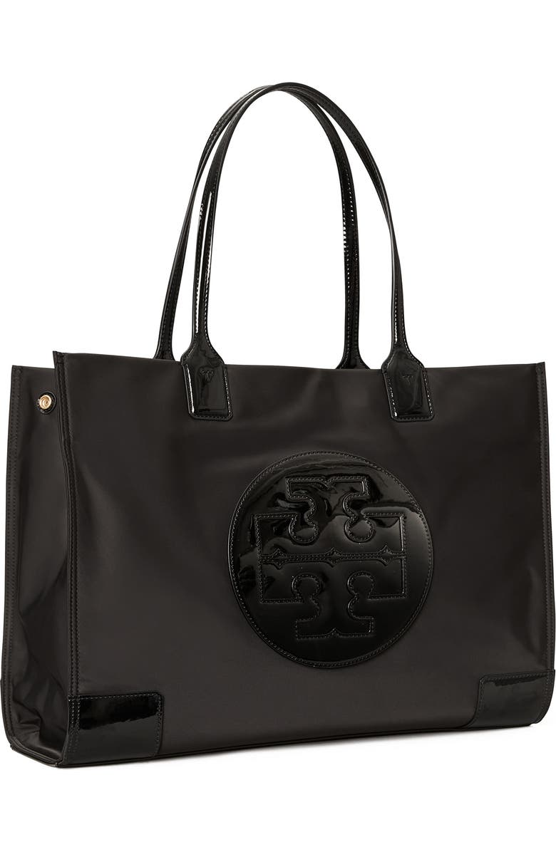 Tory Burch Ella Patent Nylon Tote, Alternate, color,