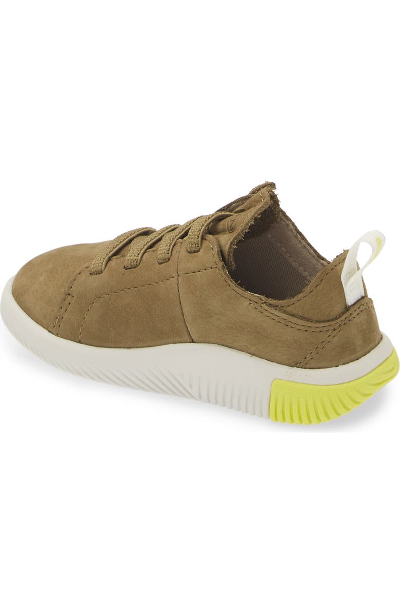 KEEN Kids' KNX Leather Sneaker, Alternate, color, Martini Olive/Evening Primrose