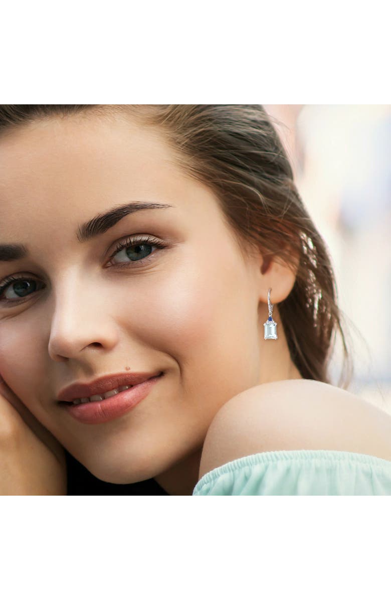 Julianna B. Sapphire Aquamarine & Diamond Earrings, Alternate, color, Aquamarine