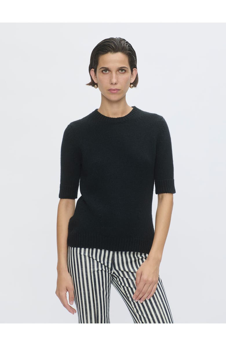 Callas Milano Portia Cashmere Crewneck Sweater, Alternate, color, Black