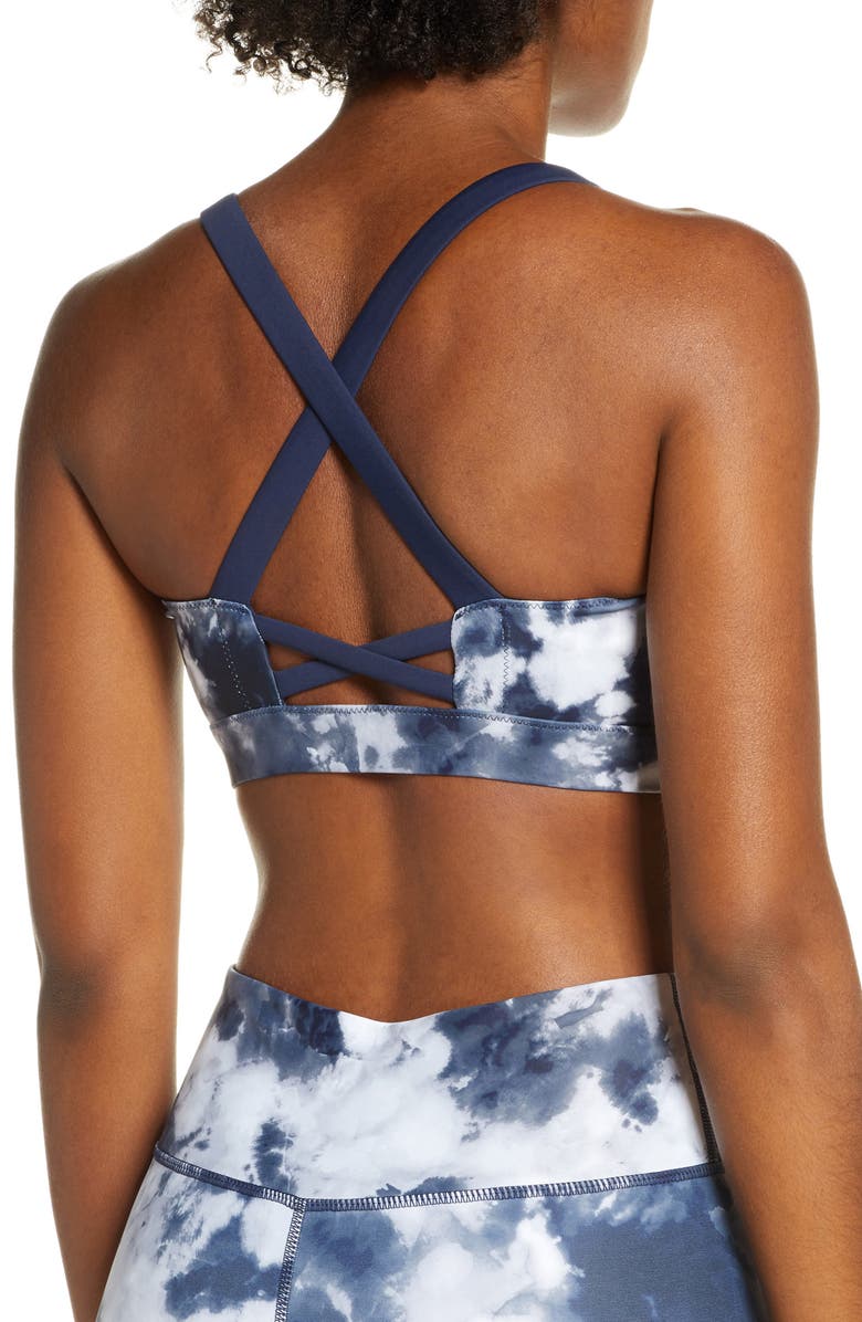 Soul by SoulCycle Tie Dye Sports Bra, Alternate, color,