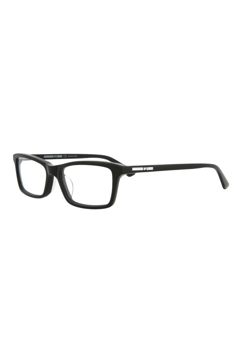 50mm Core Rectangle Optical Glasses, Alternate, color, BLACK BLACK TRANSPARENT