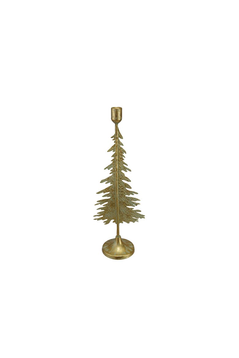 Patina Iron Tree Silhouette Taper Holder, Main, color, Patina Finish