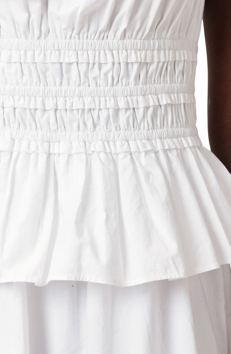 AllSaints Halia Ruffle Cotton Poplin Midi Sundress, Alternate, color, 