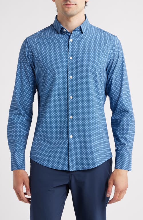 Mizzen + Main Mizzen+main Leeward Trim Fit Neat Floral No Tuck Performance Button-up Shirt