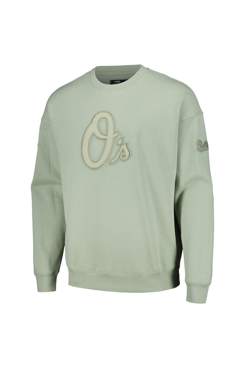Men's Pro Standard Green Baltimore Orioles Neutral Drop Shoulder Pullover Sweatshirt, Alternate, color, Green