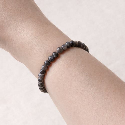 Tiny Rituals Larvikite Labradorite Energy Bracelet In Black Labradorite
