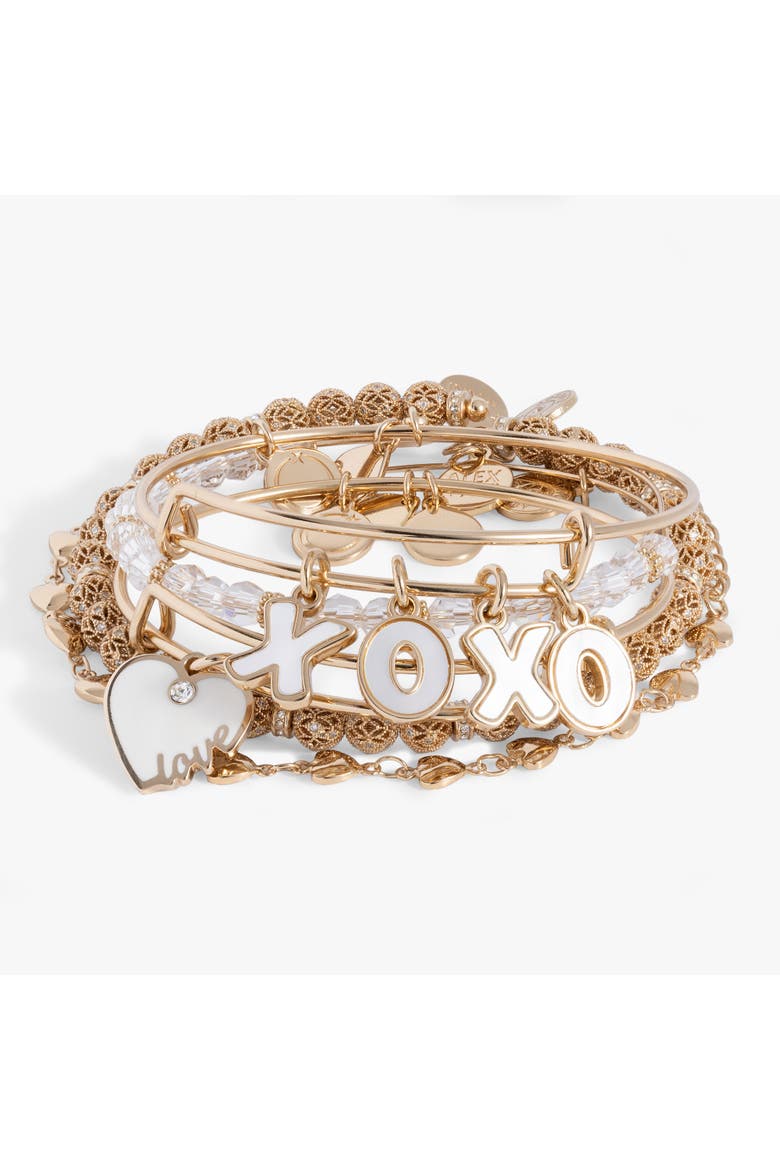 Love Bangle Set of 5, Main, color, Gold