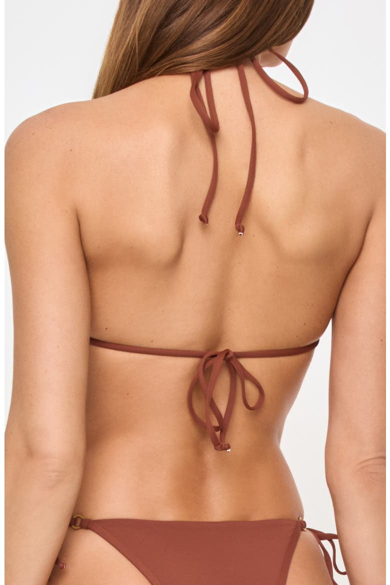 Banning Triangle Bikini Top, Alternate, color, TOBACCO