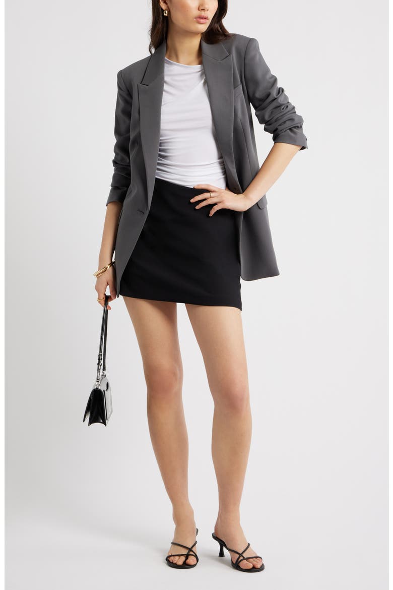 The Icon Midrise Mini Skort, Alternate, color, BLACK