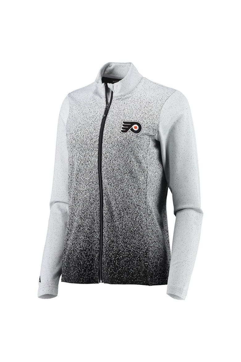 Women's Antigua White/Black Philadelphia Flyers Guide Desert Dry Full-Zip Jacket, Alternate, color, White