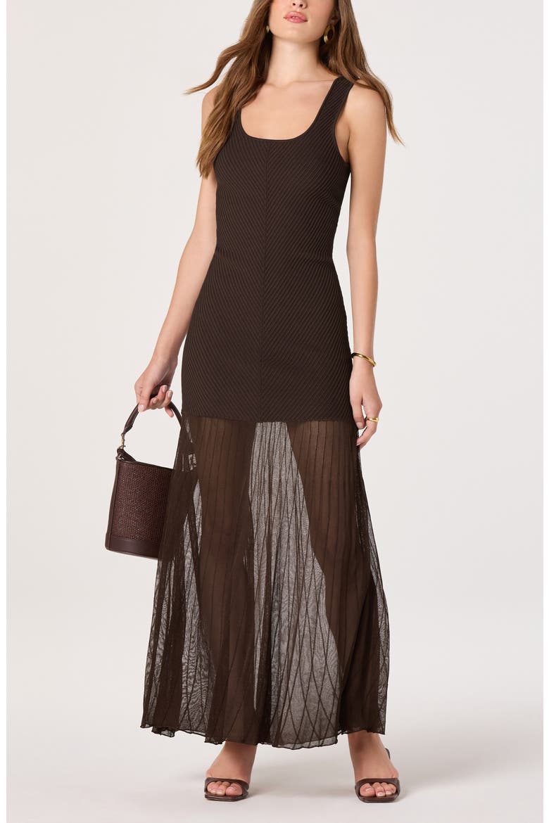 Glena Sleeveless Maxi Dress, Alternate, color, BROWN