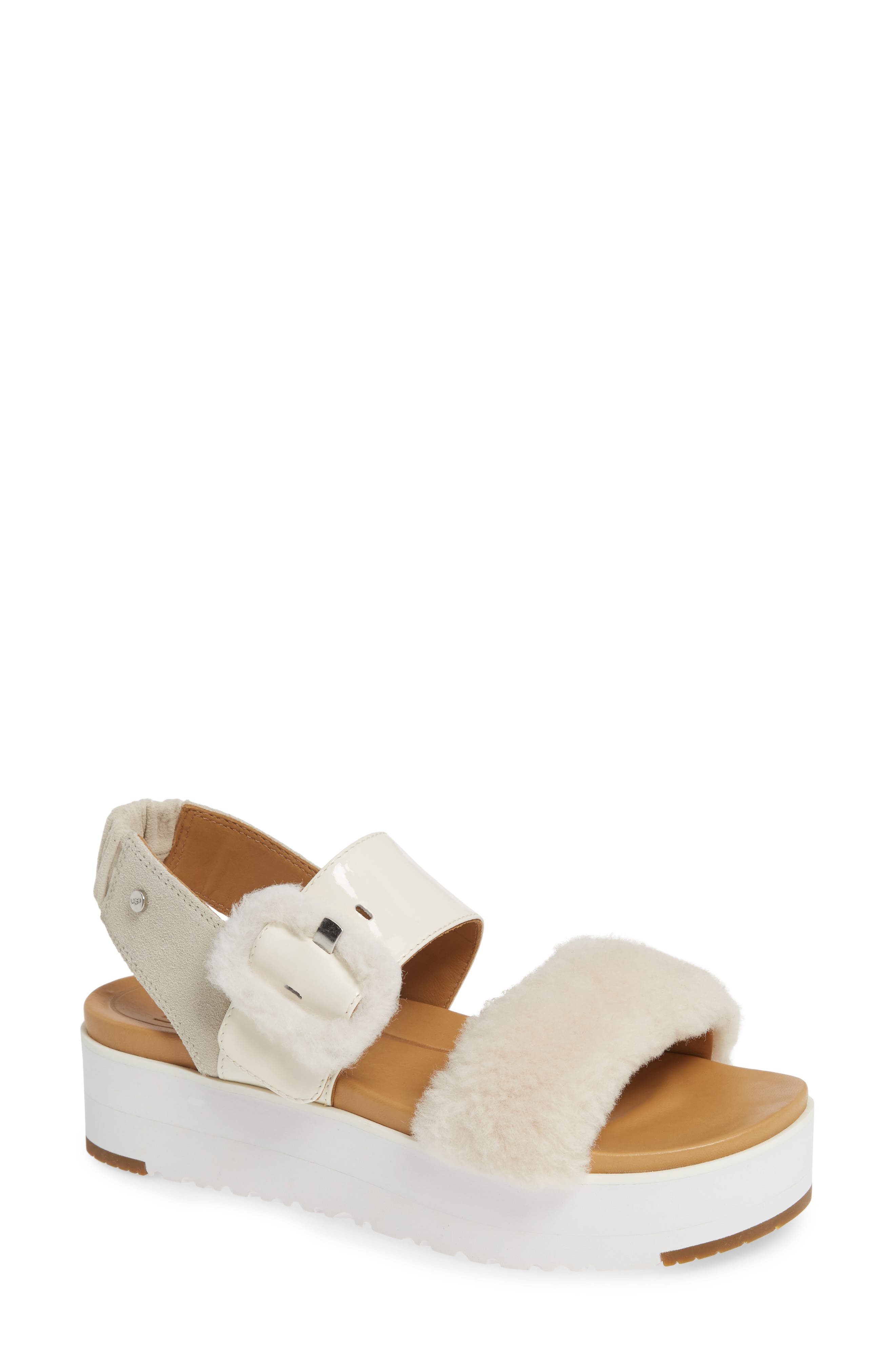 UGG<sup>®</sup> Le Fluff Flatform Sandal, Main, color, 