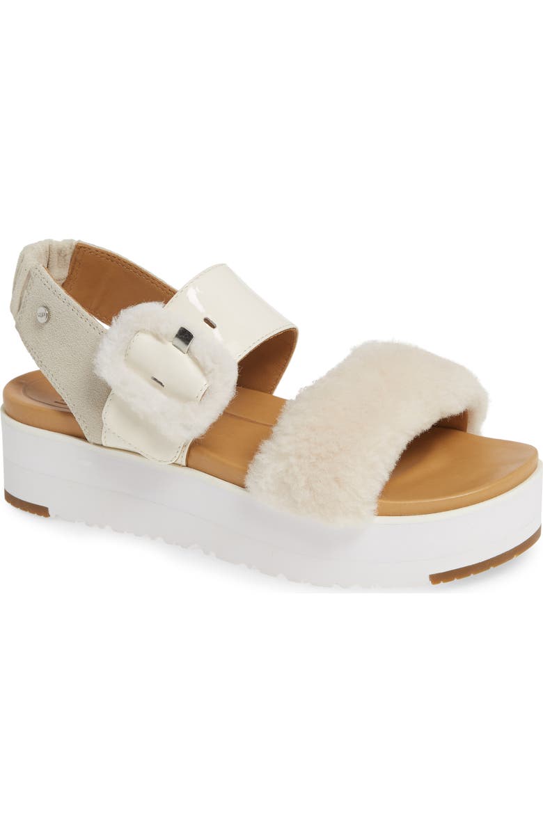 UGG<sup>®</sup> Le Fluff Flatform Sandal, Main, color,