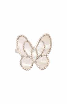 Mother-of-Pearl Butterfly Ring