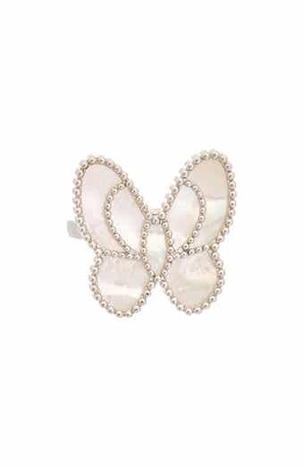 Mother-of-Pearl Butterfly Ring