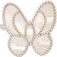 Juvell Mother-of-Pearl Butterfly Ring