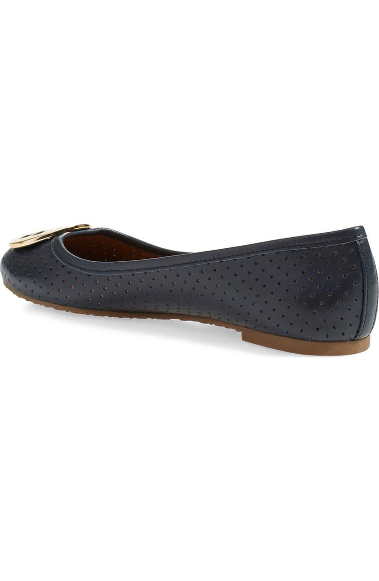 Tory Burch 'Reva' Perforated Ballerina Flat, Alternate, color,