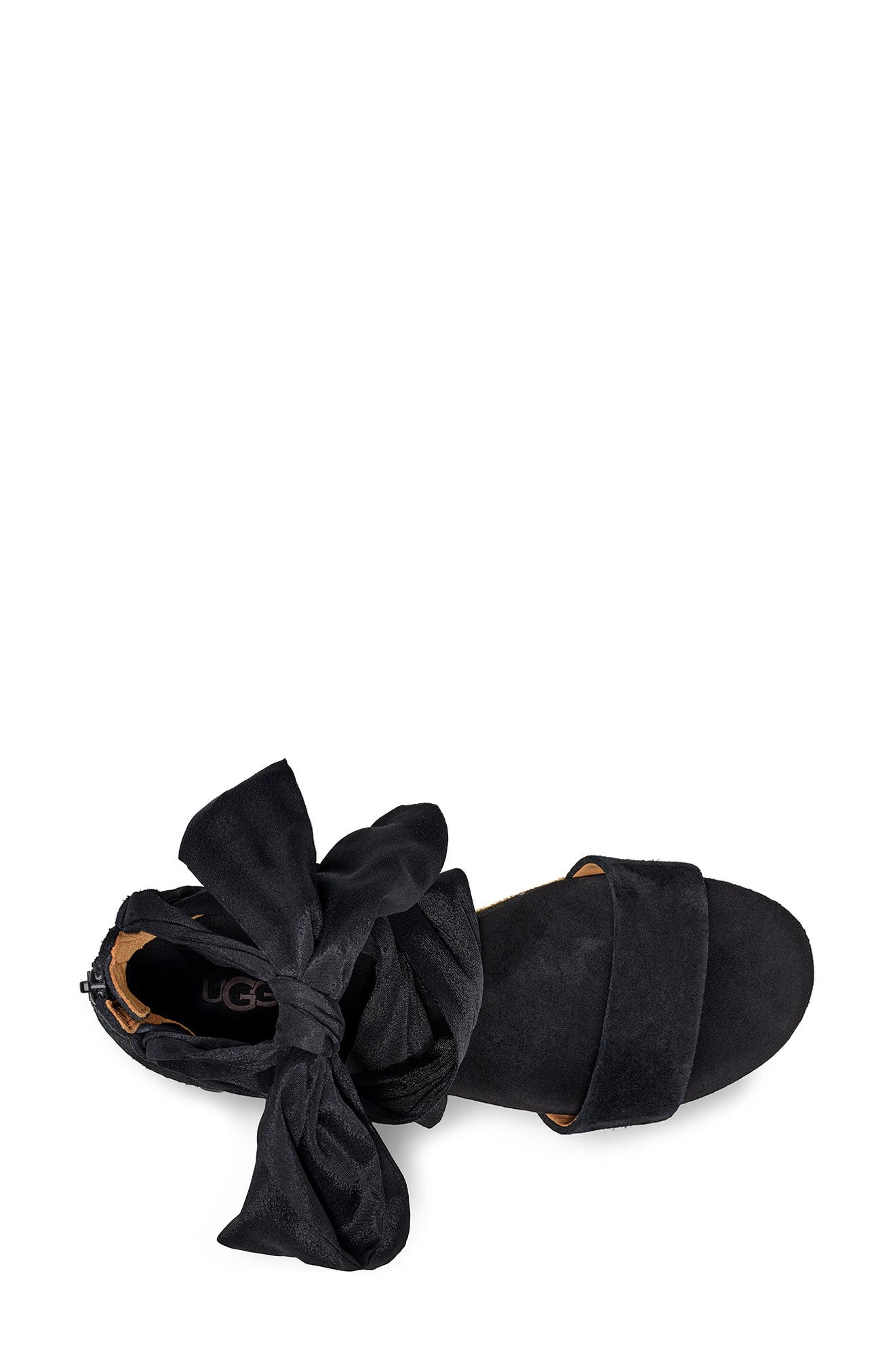 UGG<sup>®</sup> Trina Ribbon Tie Wedge Sandal, Alternate, color, 