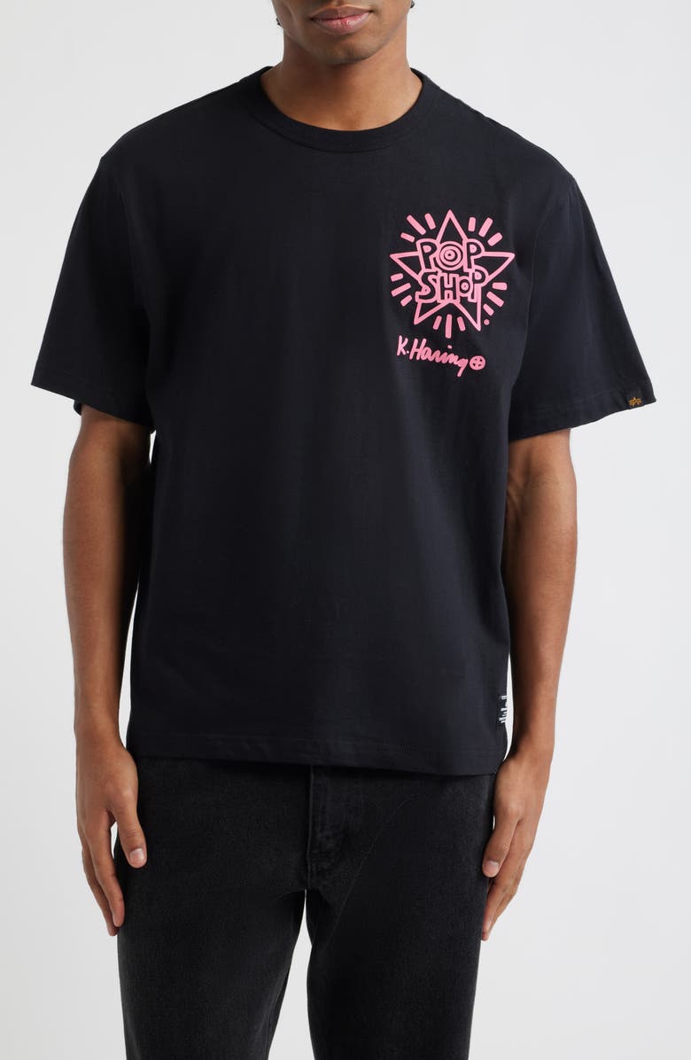 Alpha Industries x Keith Haring Pop Shop Dragon Graphic T-Shirt, Main, color,