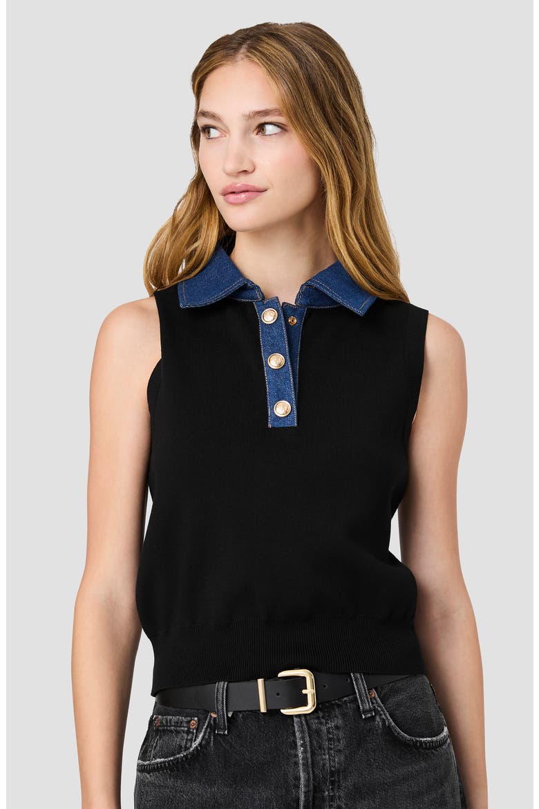 Maxime Sleeveless Sweater, Alternate, color, BLACK