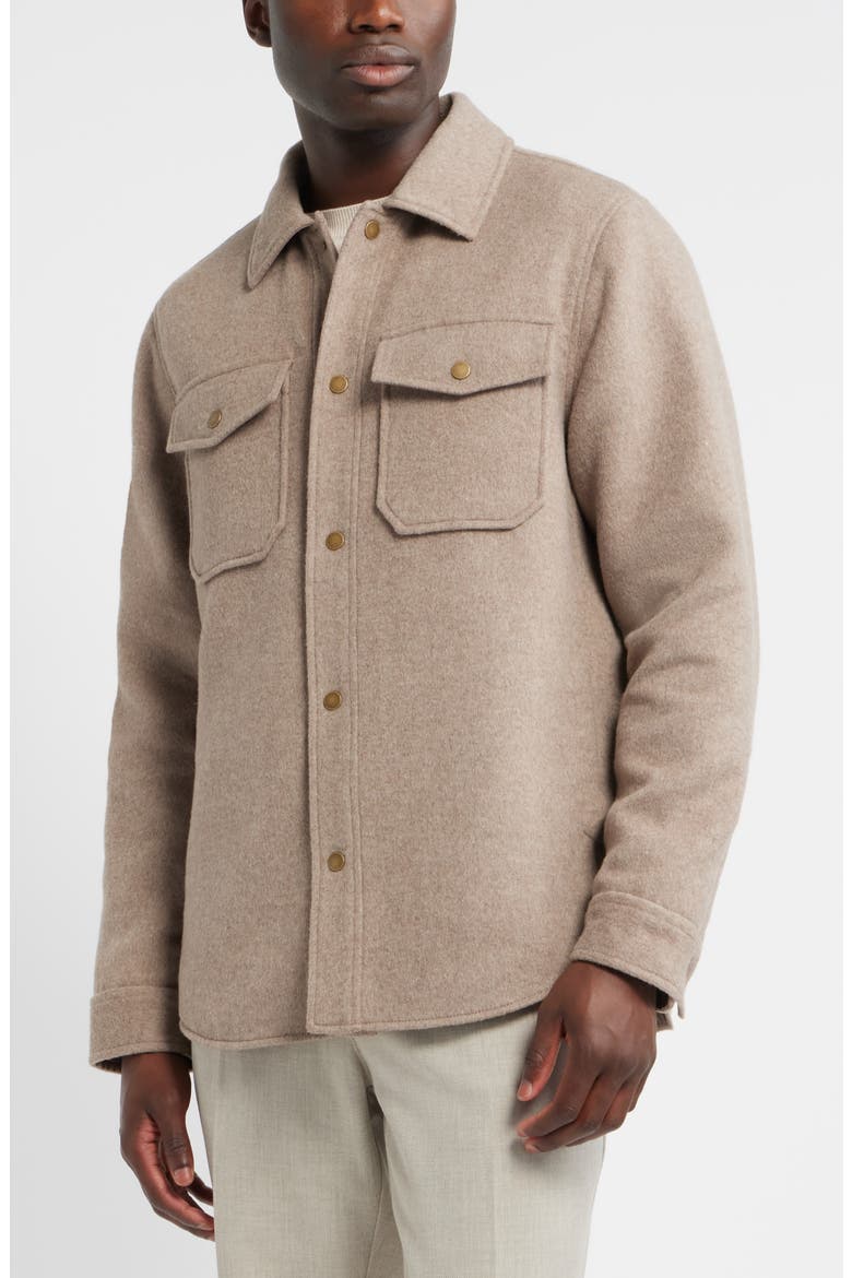 Wool Blend Shirt Jacket, Alternate, color, OATMEAL HEATHER